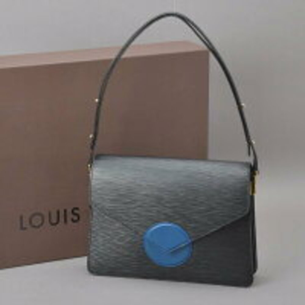 Louis Vuitton black Epi bag shoulder blue leather Hoche - Picture 2 of 6